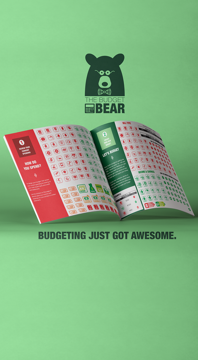 Budget Bear Budgeting Guide Using Stickers